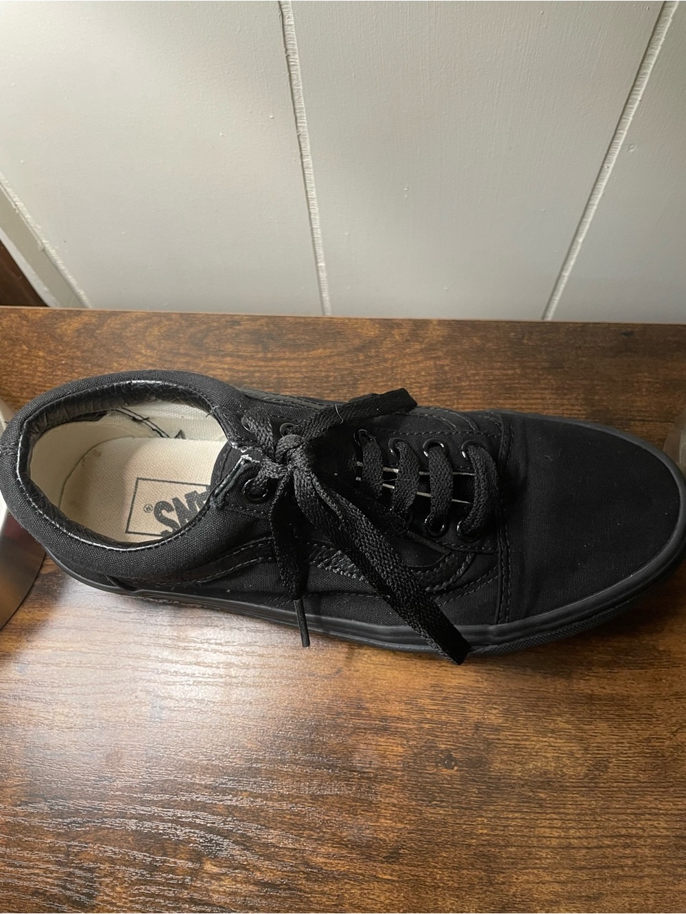 Vans Women’s Black Low-Top Lace-Up Skate Shoe - Picture 5 of 7